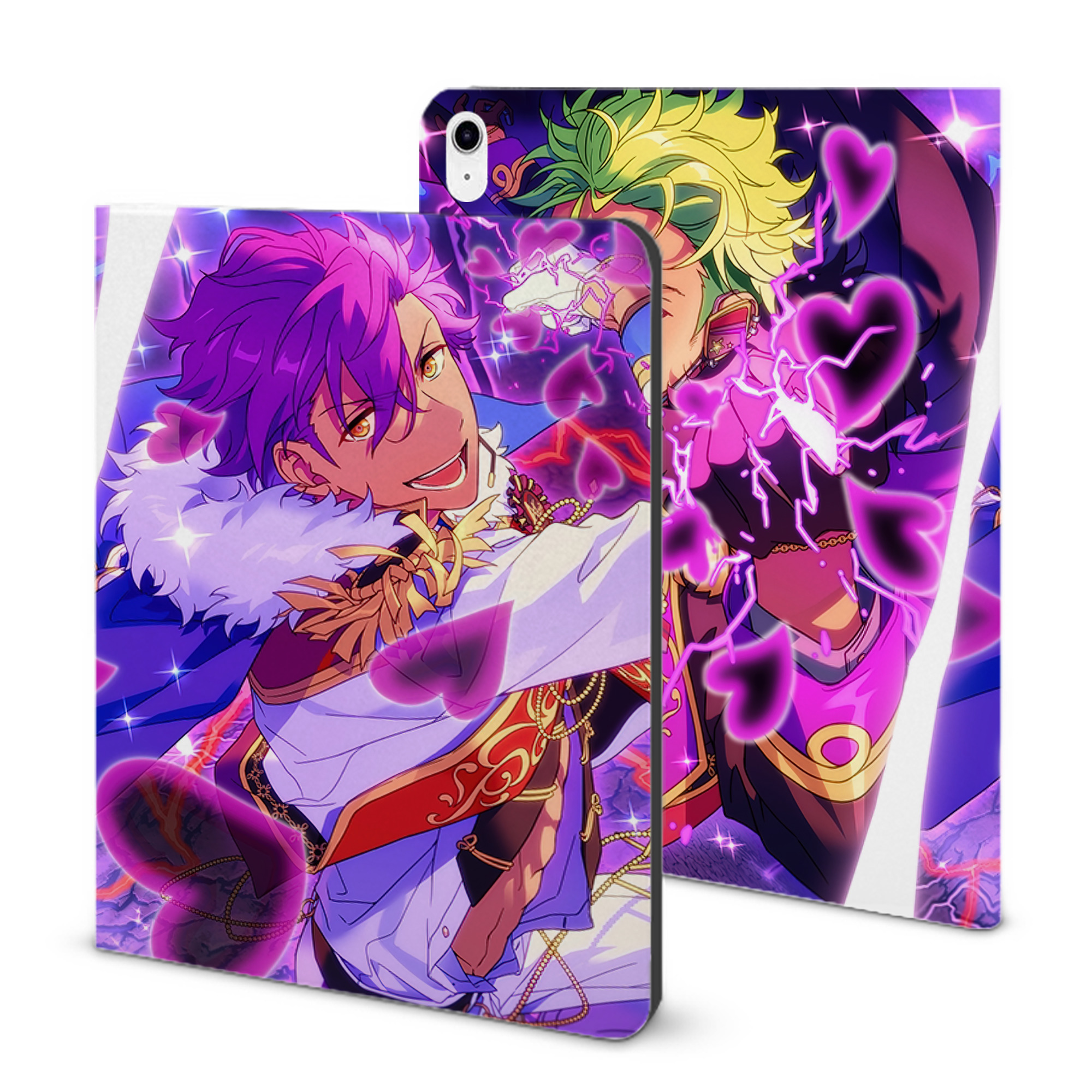 （画像用） あんさんぶるスターズ! Ensemble Stars IPad ケース ブック型 PUレザー TPU 耐衝撃 軽量 薄型 ペン収納なし 全面保護 IPad 各モデル対応